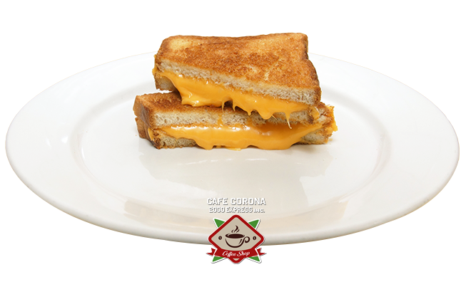 Grilled cheese sandwich on a White bread