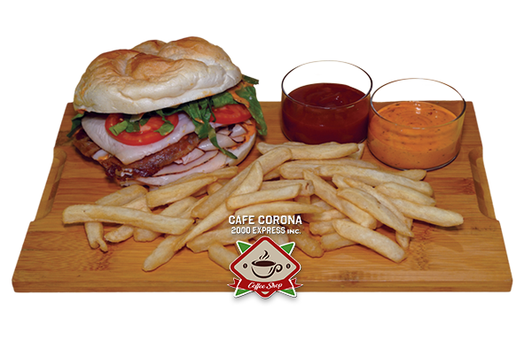 Roast Turkey with Bacon on a Roll